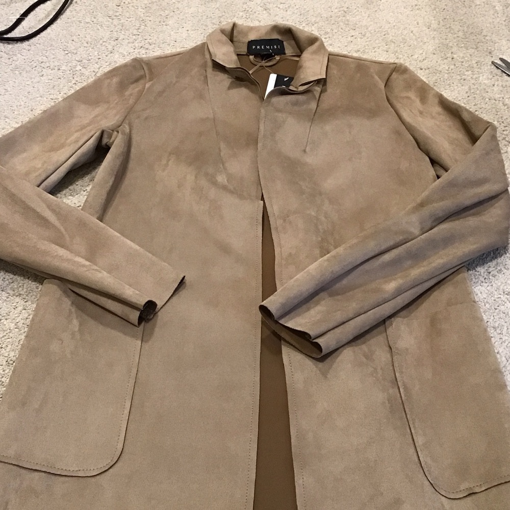 Premise Tan Faux Suede Jacket